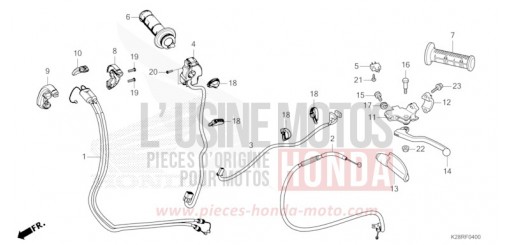 HANDLE LEVER/SWITCH/CABLE CRF125FBS de 2025